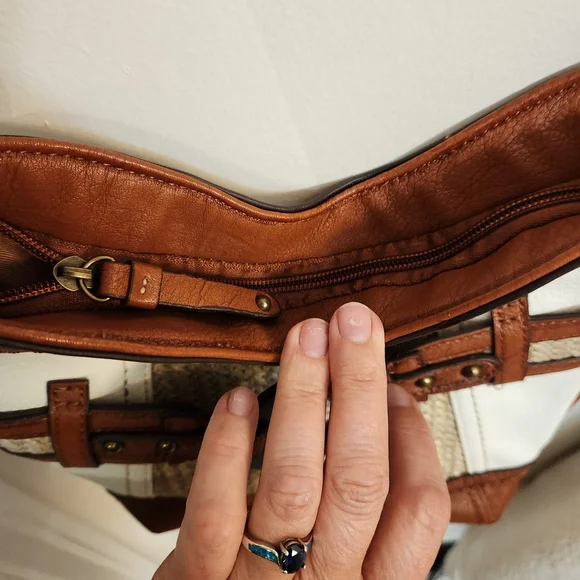 BOC Willow Bag - Brown and Cream - Picture 9 of 11